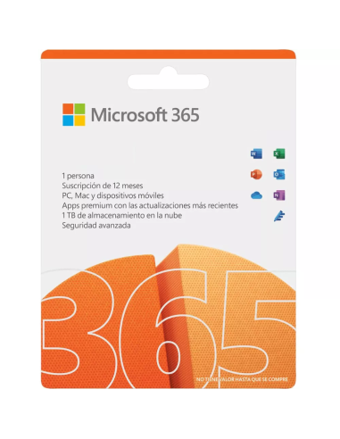 Microsoft 365 - 1 Usuario- 12 Meses (5 Dispositivos) + 2 Meses Gratis